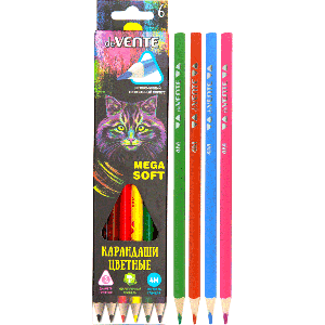 Карандаши цветные Trio Mega Soft 6 цветов