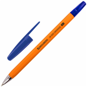 Ручка шариковая "M-500 ORANGE", синяя, корпус оранжевый, 143448