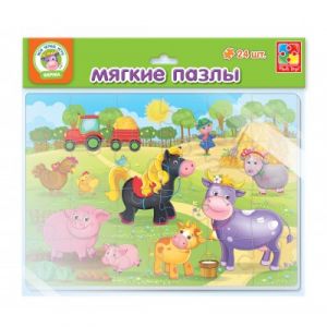 Мягкие пазлы Ферма А4 24 элемента