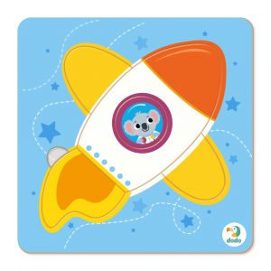 Пазл-сортер "Ракета" 5 элементов