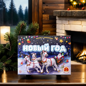 Плакат с окошками. Новый год