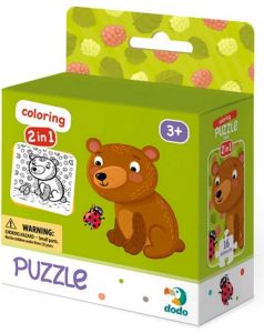 Пазл-раскраска 2-в-1 "Медвежонок" 16 элементов