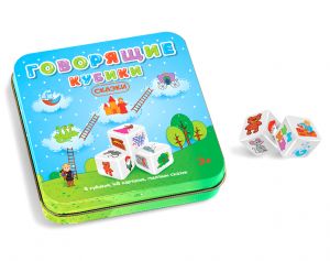 Игра настольная "Говорящие кубики" Сказки (жестяная коробочка) 03551