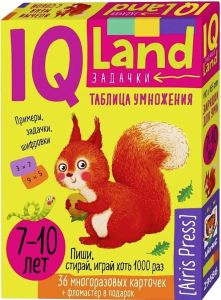 IQ Многоразовые карточки с маркером.7+ Таблица умножения