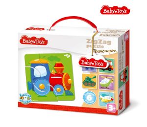 Пазлы ЗИГЗАГ "Транспорт" 18 эл Baby Toys (макси)