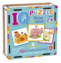 IQ Пазл деревянный.2+ Мамины малыши
