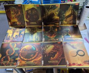 Набор тетрадей предметных 48л., каз/рус.яз. "Thematic Double-kz/ru", металлик