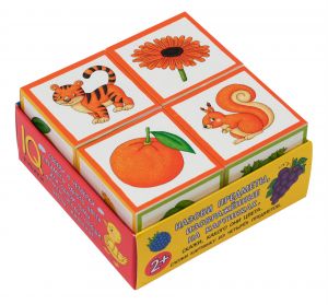 Умные кубики в поддончике. 4 штуки. Что какого цвета? (new)