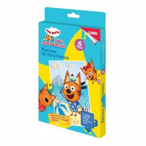 Картина из пластилина Три кота "Коржик"