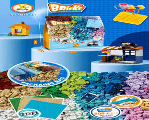 Конструктор цветной 500+ деталей Bricks