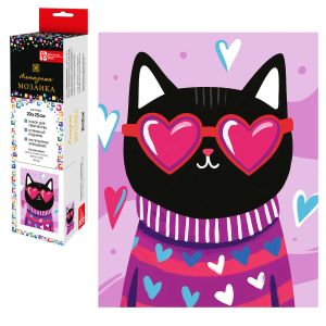 Алмазная мозаика арт. 70791 / 50 КОТ В ОЧКАХ