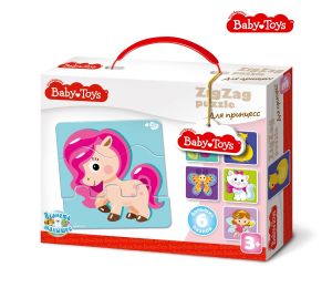 Пазлы ЗИГЗАГ "Для принцесс" 18 эл Baby Toys (макси)