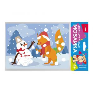 Увлекательная мозаика (набор малый) "Белочка и снеговик"