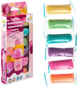 Набор для детской лепки «Тесто-пластилин 6 цветов. Маршмеллоу цвета»