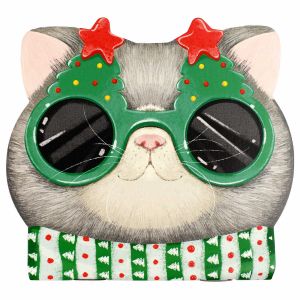 Блокнот 30л НОВОГОДНИЙ СЕРЫЙ КОТ