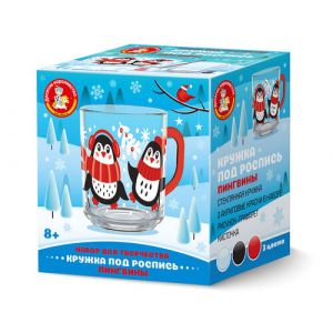 Набор для творчества. Кружка под роспись "Пингвины"