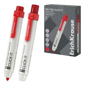 Маркер для досок автоматический ErichKrause RW-700 Click it, цвет чернил красный 