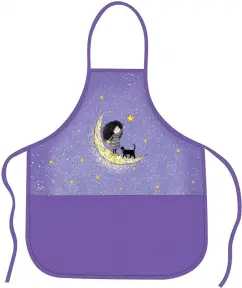 Фартук для уроков труда и рисования без нарукавников ДЕВОЧКА НА ЛУНЕ 