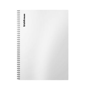Тетрадь общая с пластиковой обложкой на спирали ErichKrause Candy, серебряный перламутр, А4, 80 лист