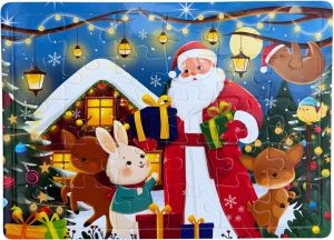 Новогодний пазл "Дед мороз" 30 элементов