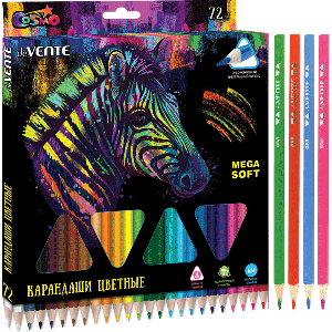 Карандаши цветные "Trio Mega Soft" 72 цвета