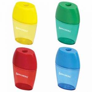 Точилка "Diamond", с контейнером, овальная, ассорти, 222491