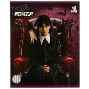 Тетрадь, 48 листов, клетка, дизаин 3, девочка гот Умка