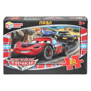 Тачки. Пазлы в коробке 80 деталей
