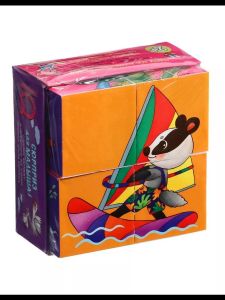 IQ кубики. 4 кубика в поддончике. Кто на чём плывет? . 2+