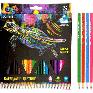 Карандаши цветные "Trio Mega Soft" 24 цвета