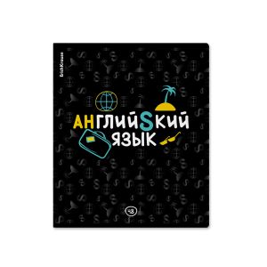 Тетрадь общая ученическая ErichKrause Inscription, Английский язык, 48 листов, клетка