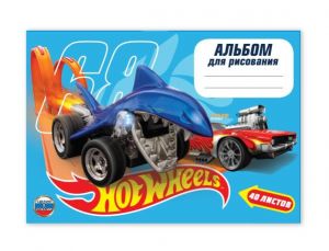 Альбом для рисования ХОТ ВИЛС 40л, скл, диз 1