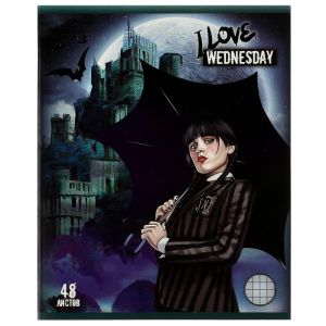 Тетрадь, 48 листов, клетка, диз 5, девочка гот