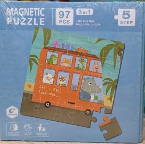 Magnetic Puzzle 5 уровень 3 в 1 Животные