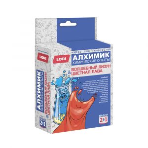 Химические опыты 2 в 1 "Волшебный лизун и Цветная лава"