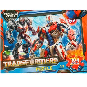 Трансформеры. Пазлы классические в коробке. 104 детали. 190х141х35 мм. Умные игры в кор.24шт