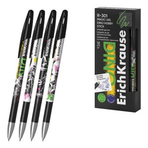 Ручка гелевая сo стираемыми чернилами ErichKrause R-301 Magic Gel Stick Dino Hobby 0.5, цвет чернил 