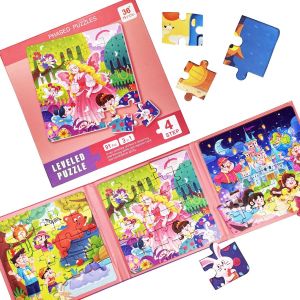 Магнитные пазлы 3 в 1 "Принцесса" 4 уровень