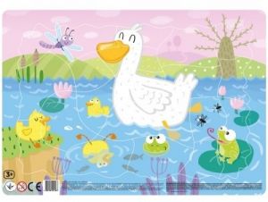 Пазл в рамке "Утята", 21 элемент