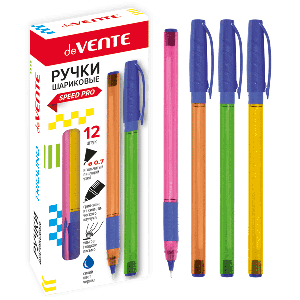 Ручка шариковая "deVENTE. Triolino Neon" (синий цвет)