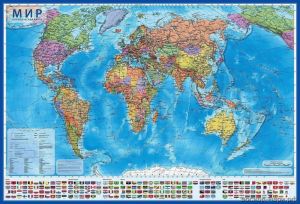 Интерактивная карта мира политическая 60х40см