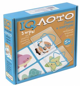 IQ лото. Пластиковое лото. Линии и контуры (5+)