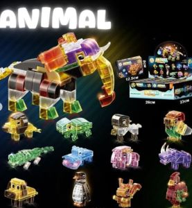 Светящийся конструктор Морские животные ANIMAL KINGDOM в черной коробке 