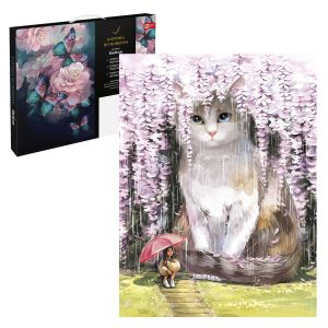 Картина по номерам КОТ В САКУРЕ