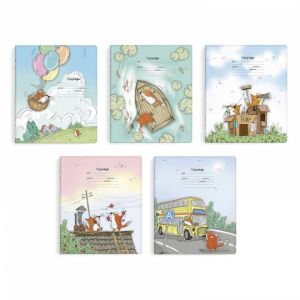 Тетрадь школьная ученическая, 18 л, линия, ЛИСЬИ ИСТОРИИ 