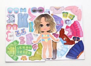 Игра магнитная "Одевашки. Модная девчонка. Ксюша" Магнитные истории (европодвес) 04094