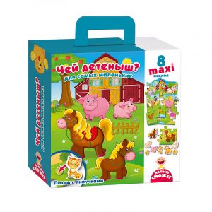 Пазлы с липучками "Чей детеныш?"