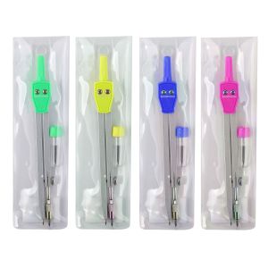 Циркуль металлический ErichKrause Neon, 135мм, со сменным грифелем, ПВХ чехол, ассорти 