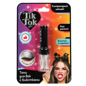 Тени для век с блестками, белые TIK TOK GIRL