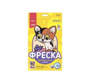 Фреска. Картина из песка "Котёнок"